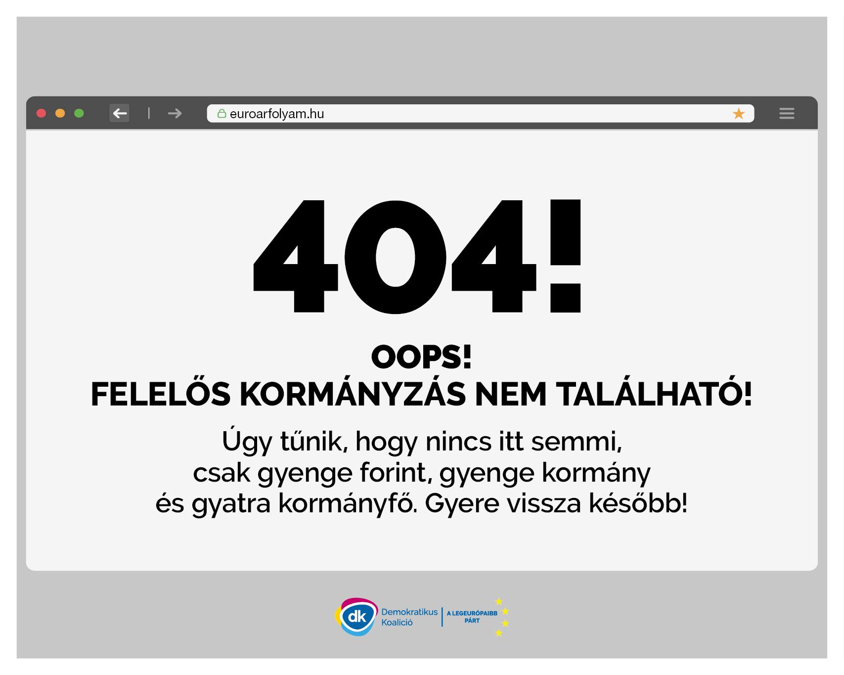 Gyurcsány Ferenc: 404! Oops! Felelős kormányzás nem található!