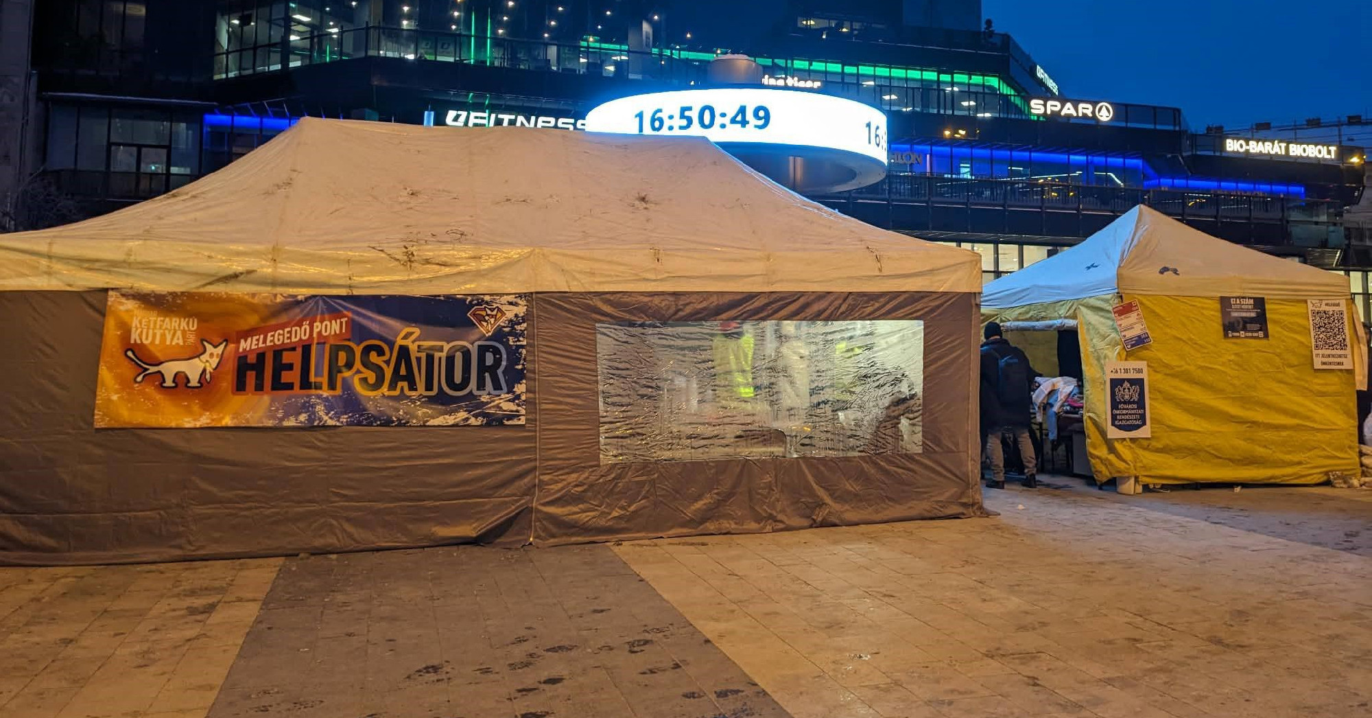 Melegedőpontot nyitott a Nyugati pályaudvar mellett a Kutya Párt