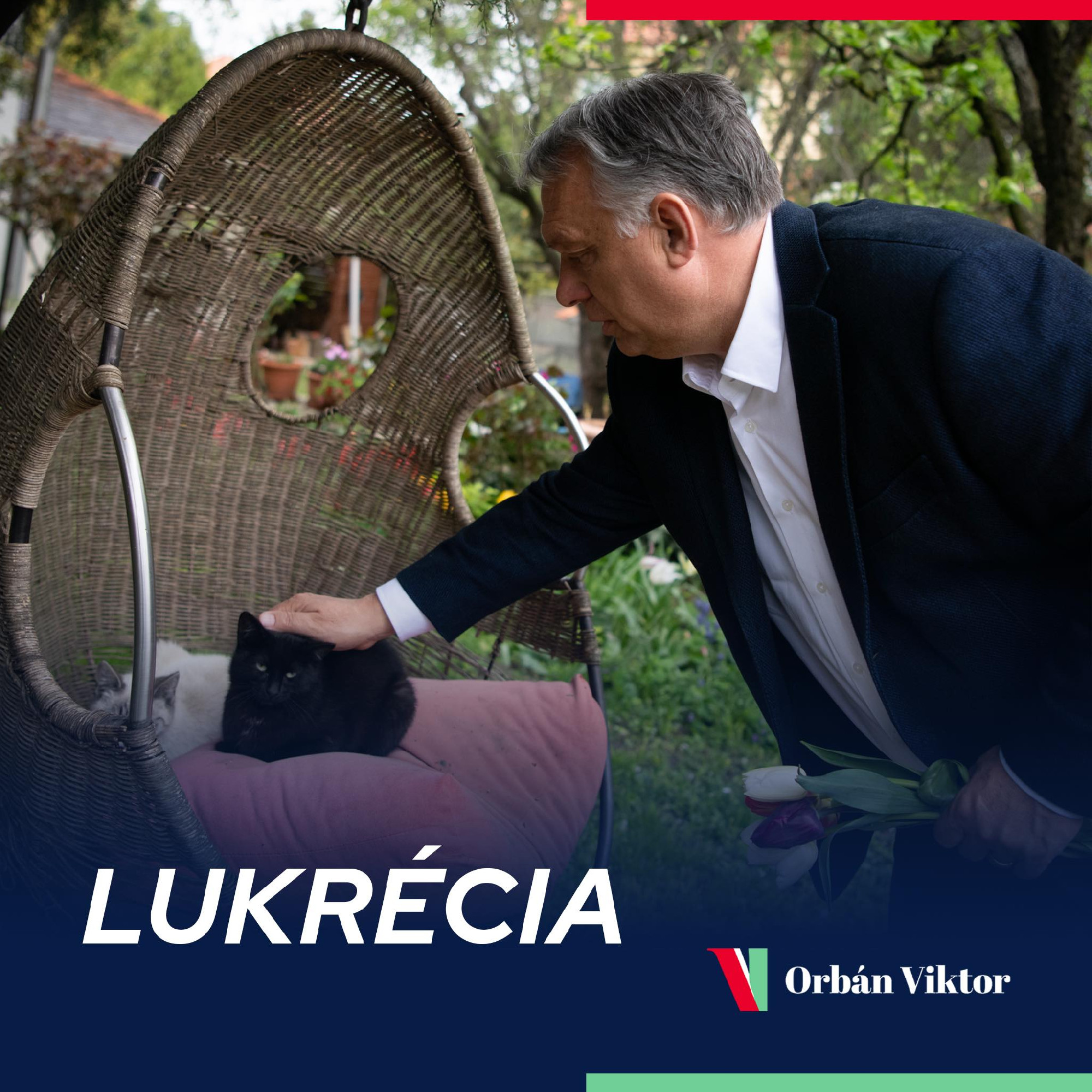Orbán Viktor virággal köszöntötte Lukréciát