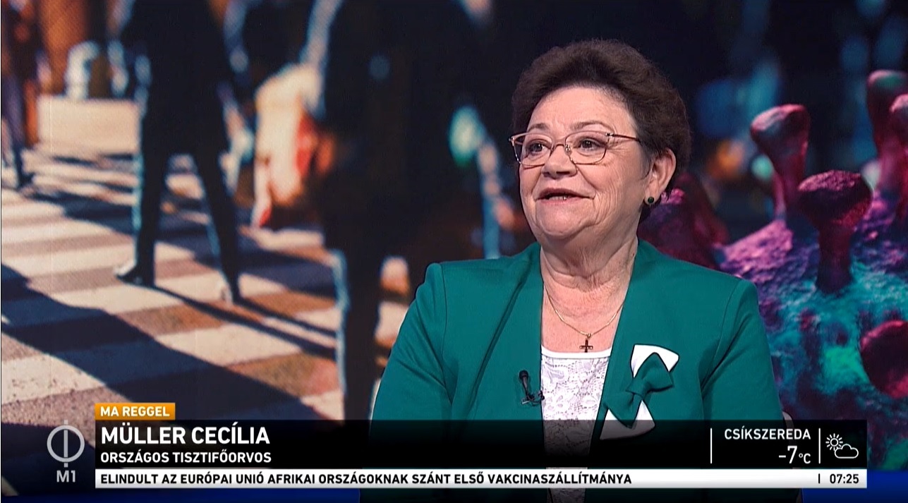 Müller Cecília: Egy-két hét múlva tetőzhet a járványhullám Magyarországon