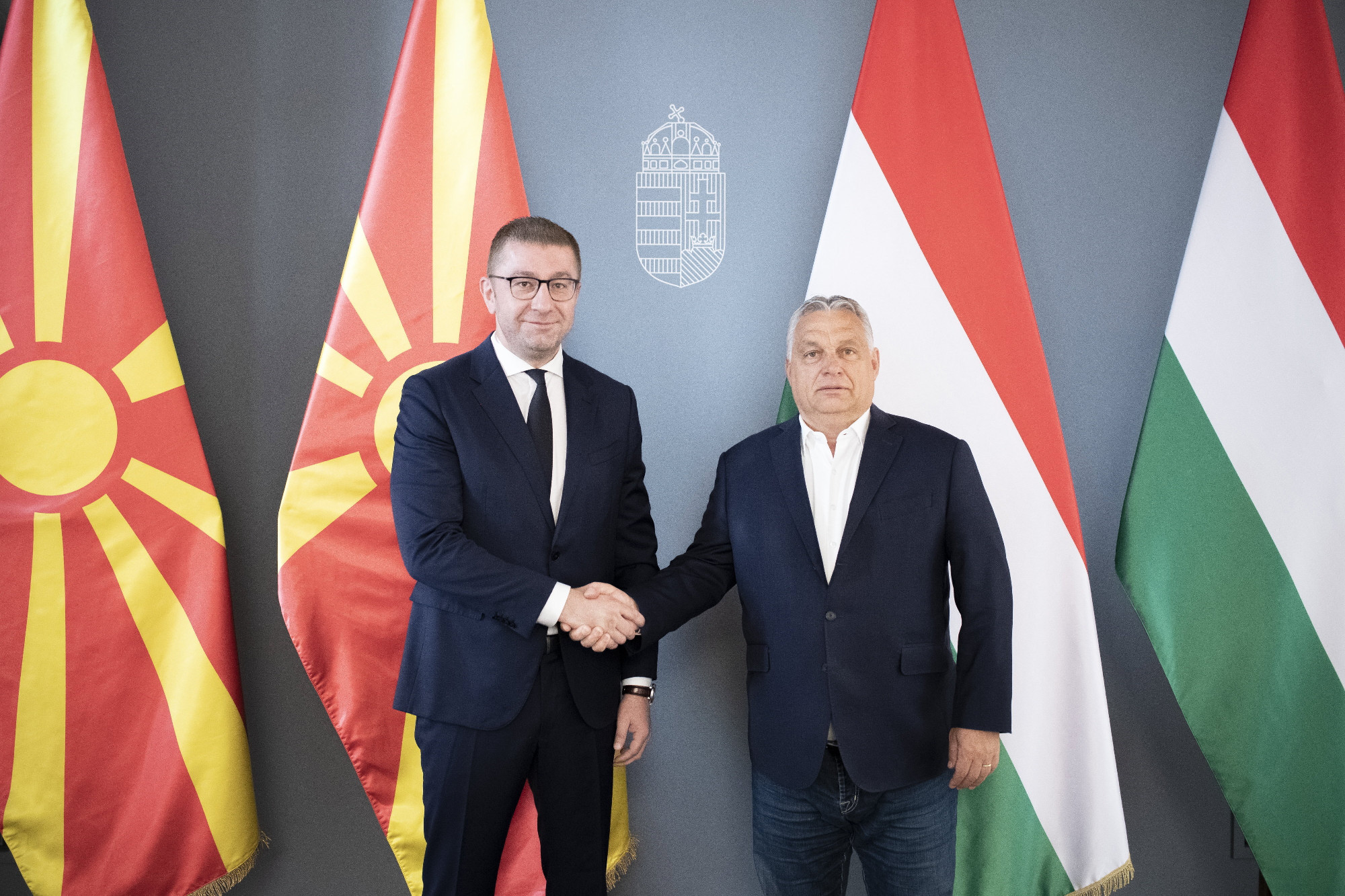 Észak-macedón pártvezetővel tárgyalt Orbán Viktor