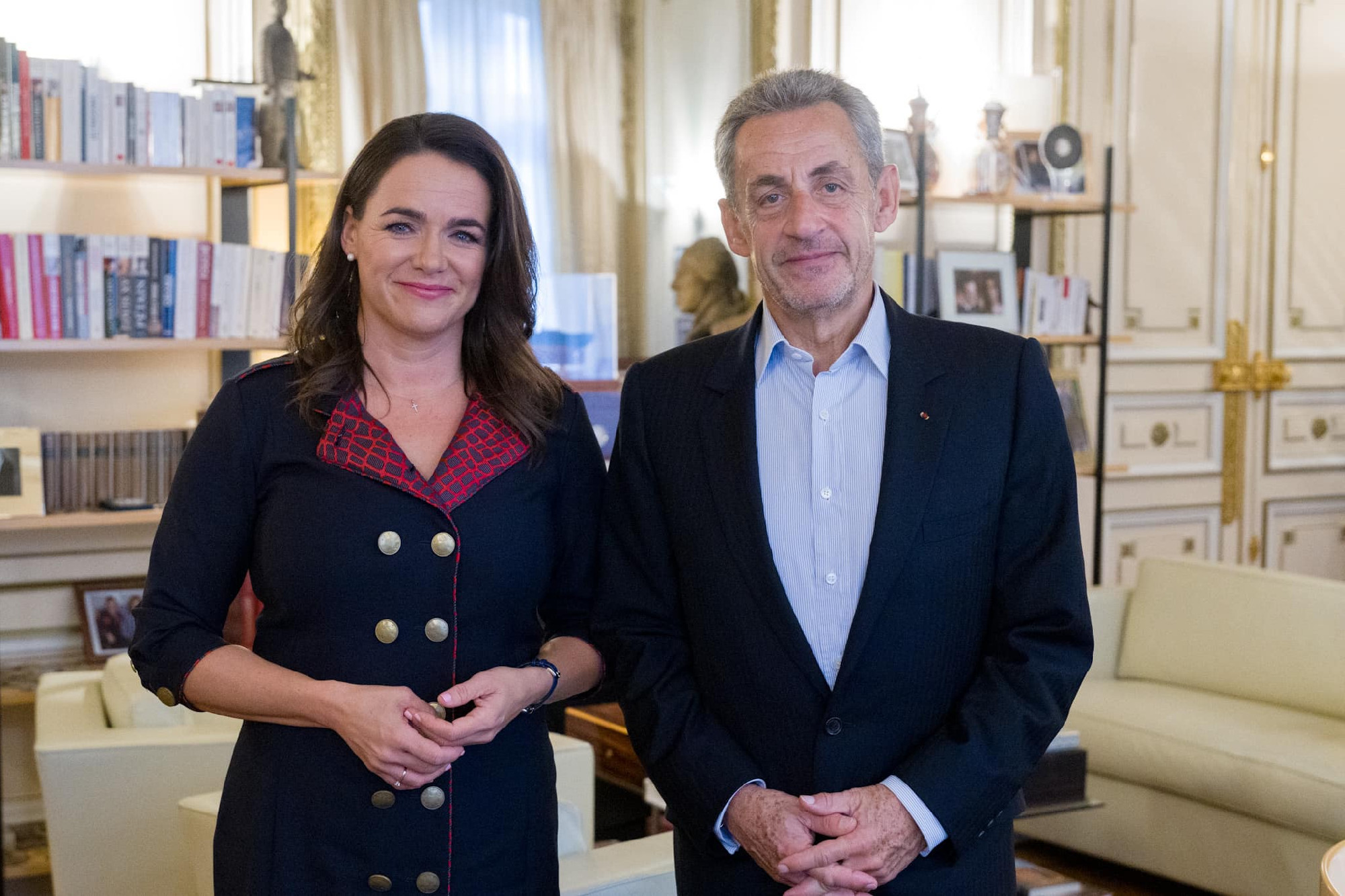 Békefórumra utazott Novák Katalin, találkozott Sarkozyvel is
