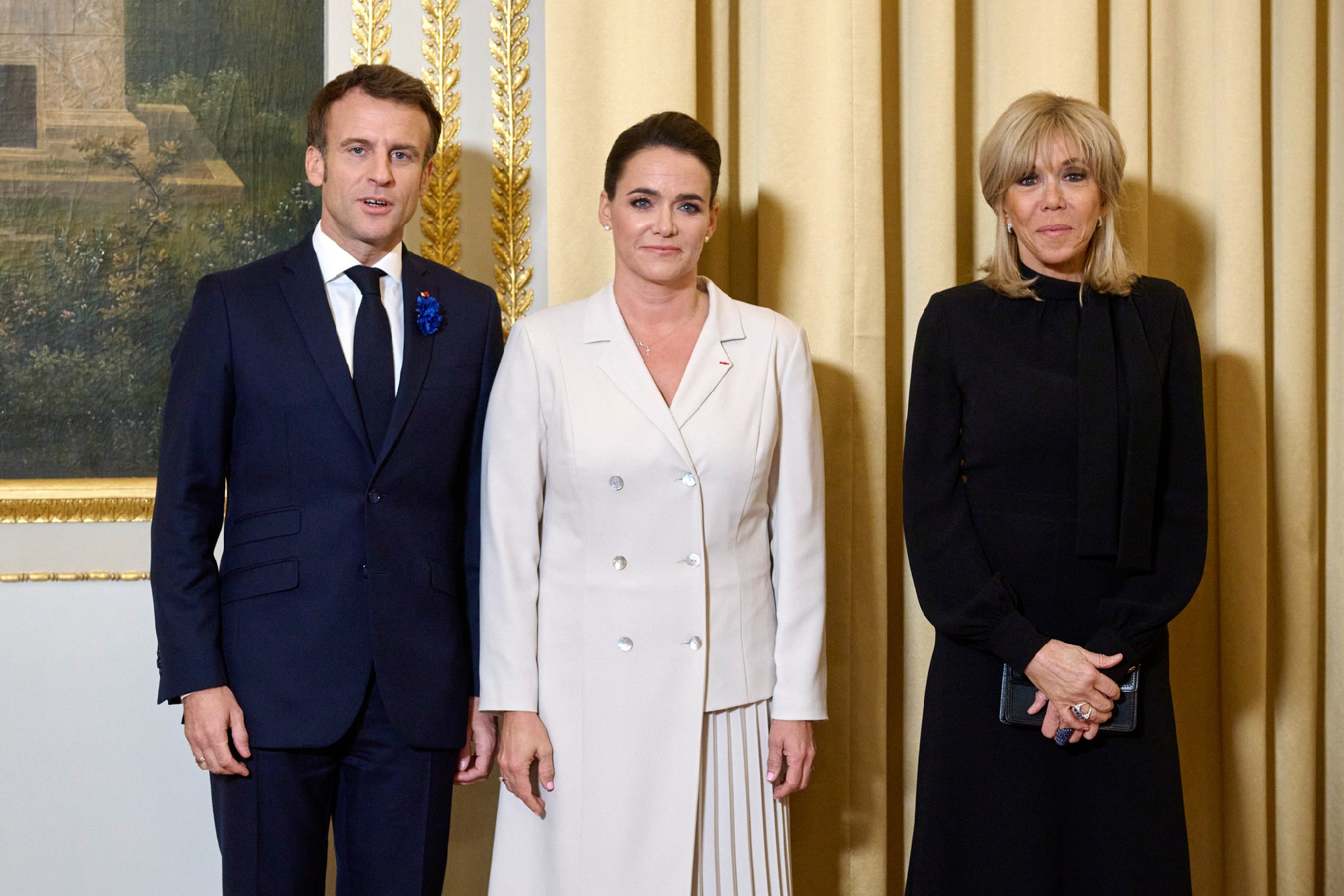 Novák Katalin: Emmanuel Macron francia államfő és felesége láttak vendégül