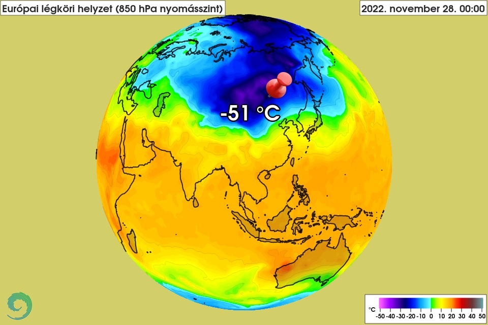 Közel 100 Celsius-fok különbség van Oroszország és Argentína között