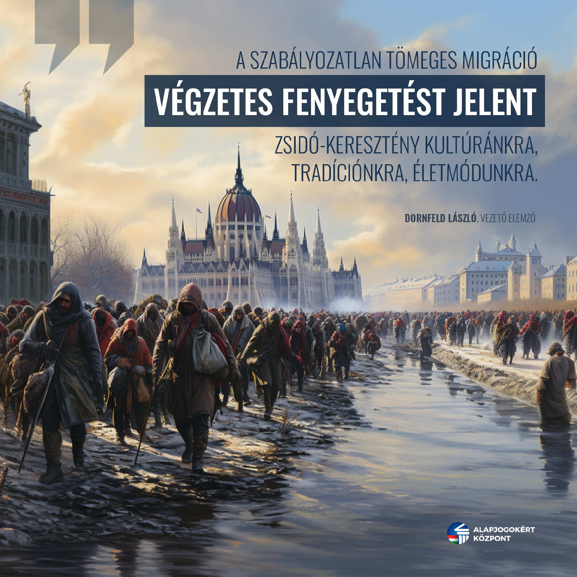 A magyar zászlót sem sikerült eltalálni az Alapjogokért Központ horrorplakátján