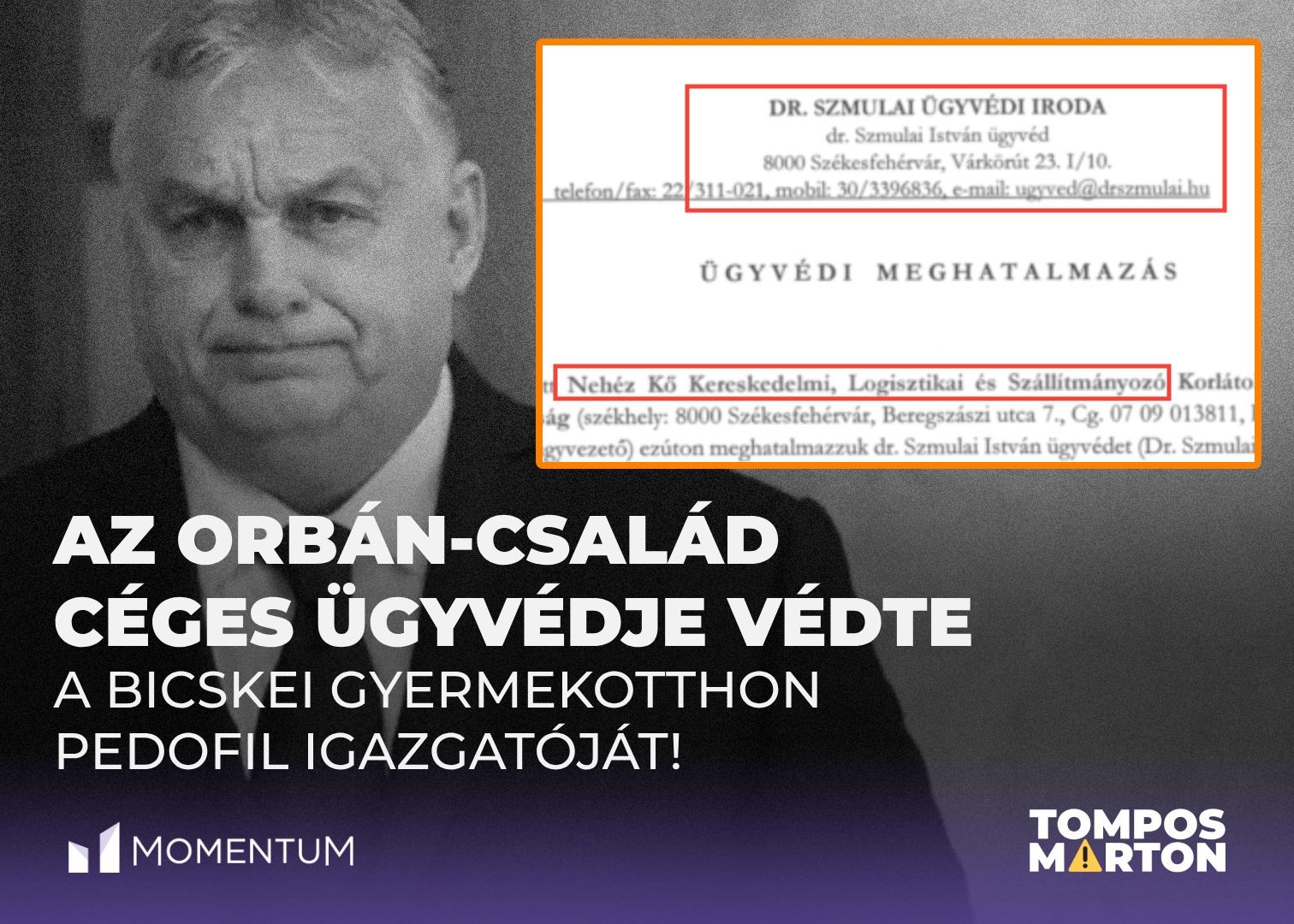 Tompos Márton: Az Orbán-család céges ügyvédje védte a pedofil bicskei igazgatót