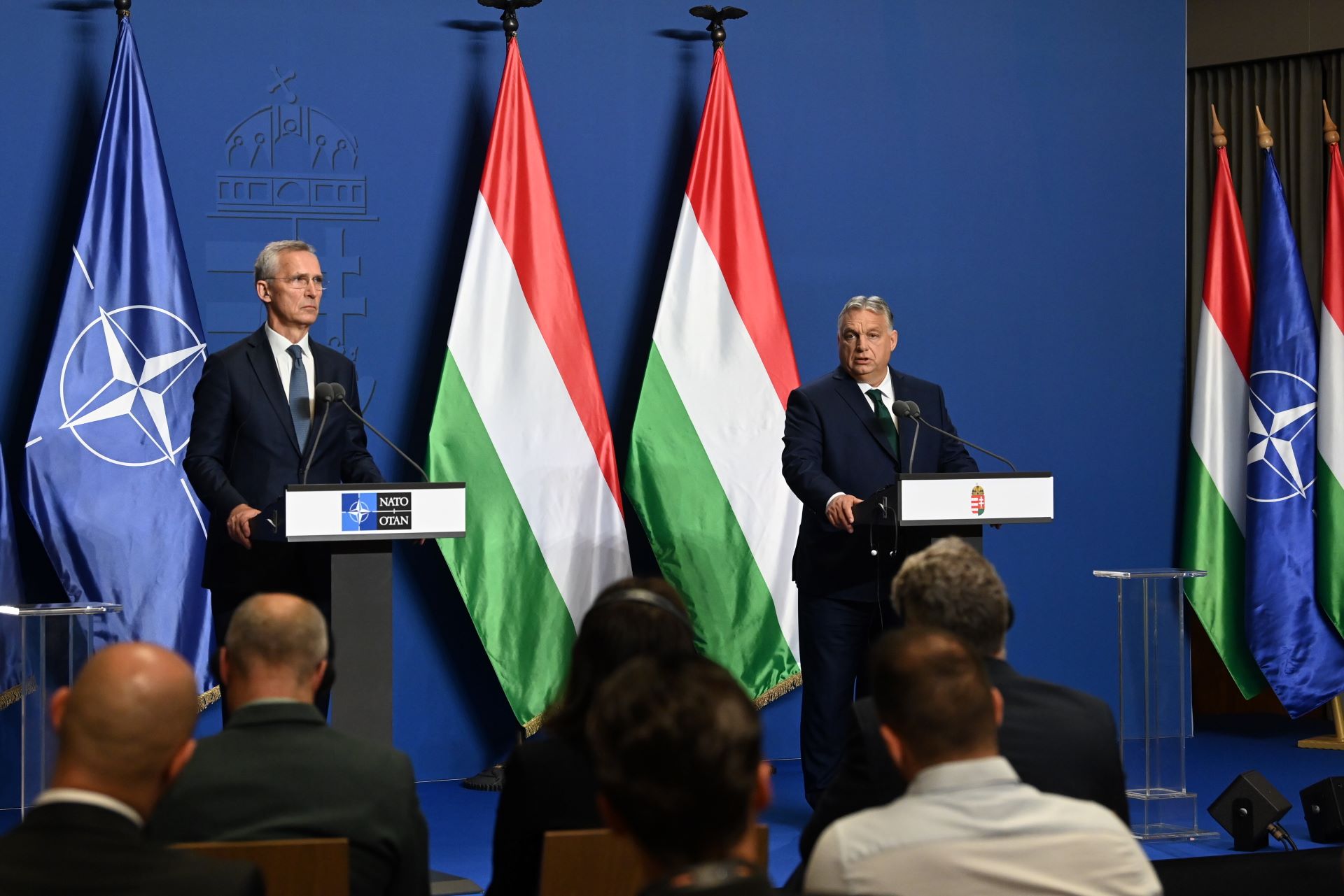 Orbán Viktor: A magyar kormány nem fogja blokkolni a NATO döntéseit