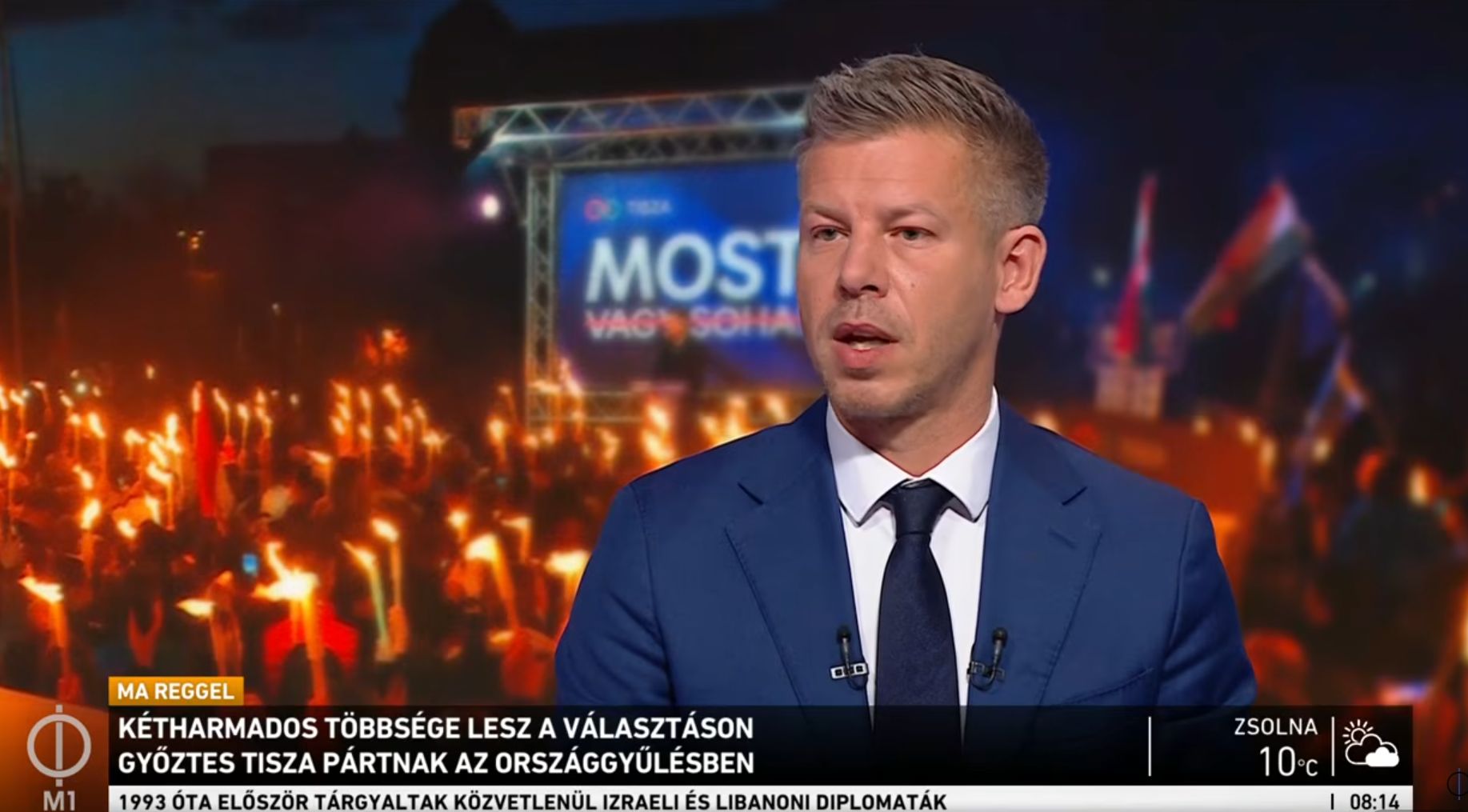 „Ami itt folyt, azon Göbbels is megnyalta volna mind a tíz ujját” – Magyar Péter a közmédiában