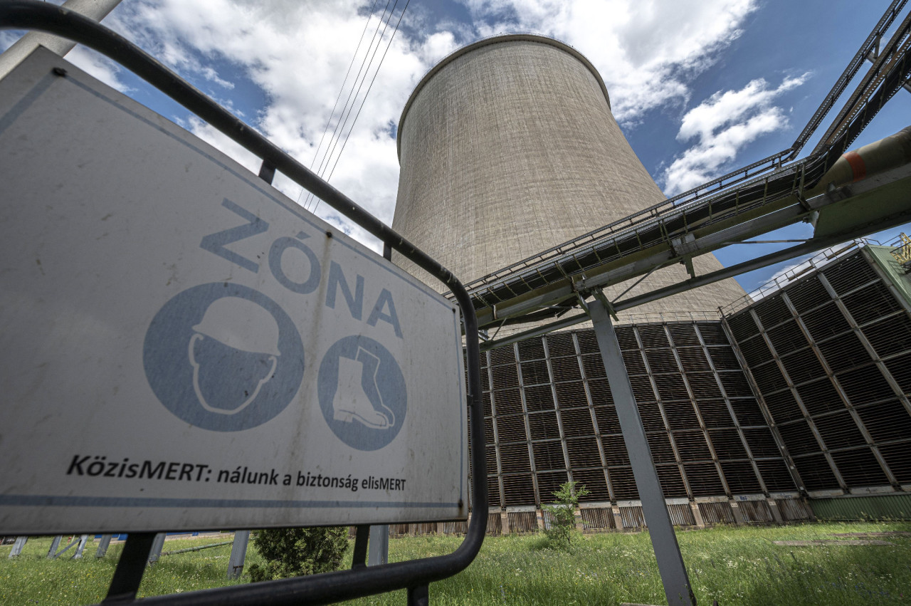 A Mátrai Erőmű Zrt. visontai üzeme 2020. július 8-án (Fotó: MTI/Szigetváry Zsolt)