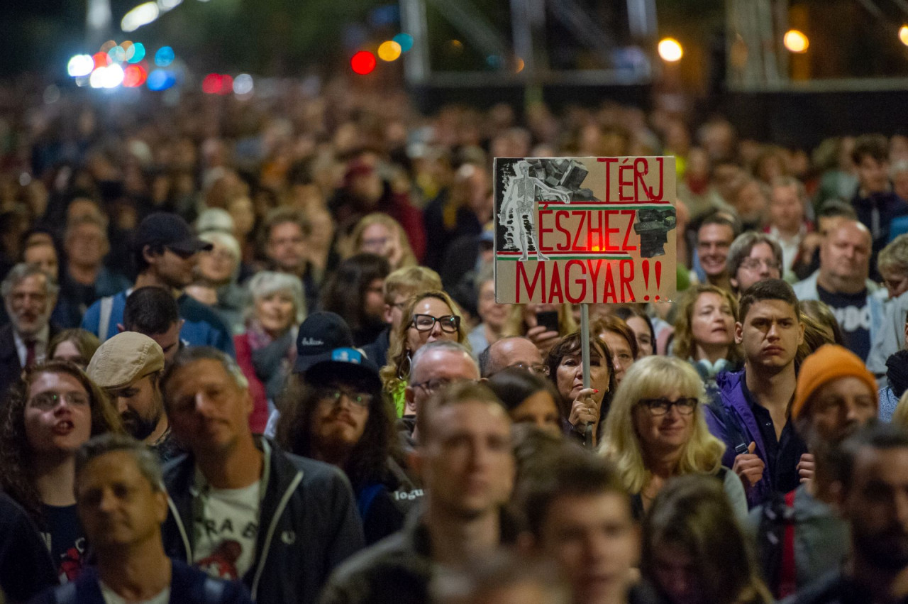 Szabadság! Érted tüntetés 2023. október 23-án, Budapesten (Fotó: Magyar Hang/Beliczay László)