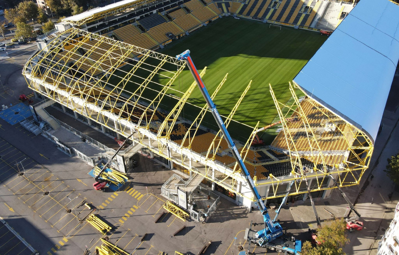 Így néz ki jelenleg a stadion környéke az építőipari cég fotója szerint (Forrás: PIMK Build/Facebook)