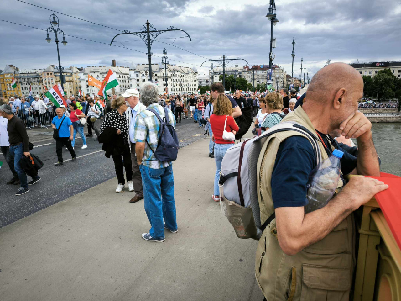 A Békemenet résztvevői Budapesten 2024. június 1-jén (Fotó: Magyar Hang/Dévényi István)