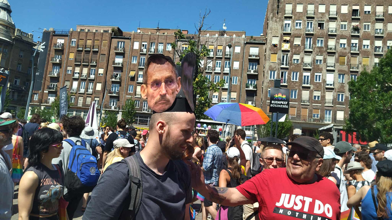 Résztvevő a 2025-ös Pride-on (Fotó: Koncz Tamás/Magyar Hang)