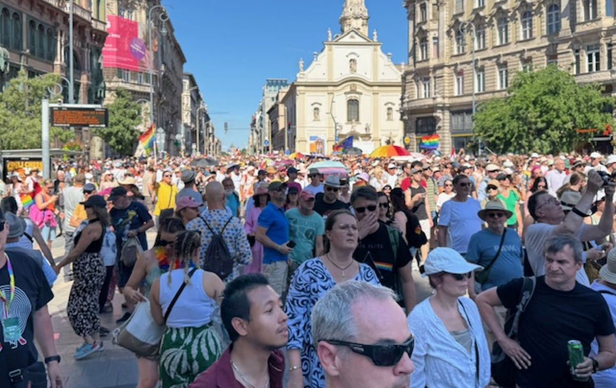 Résztvevők a 2025-ös Budapest Pride-on (Fotó: Lukács Csaba/Magyar Hang)