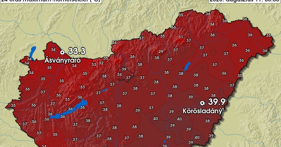 Hétfőn enyhül a kánikula, de keddtől újra melegszik az idő