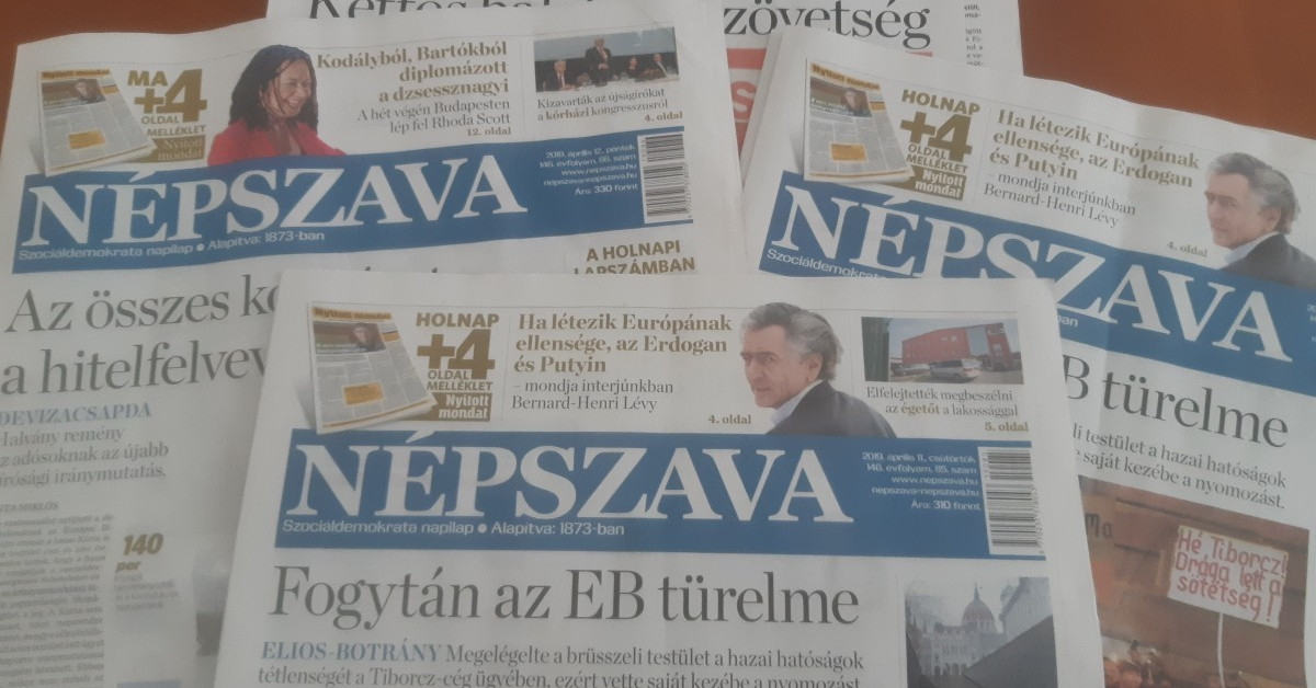 A Mediaworks leállította a Népszava nyomtatását.