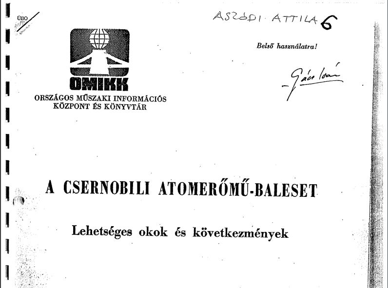 Aszódi Attila közzétette a betiltott magyar Csernobil-tanulmányt