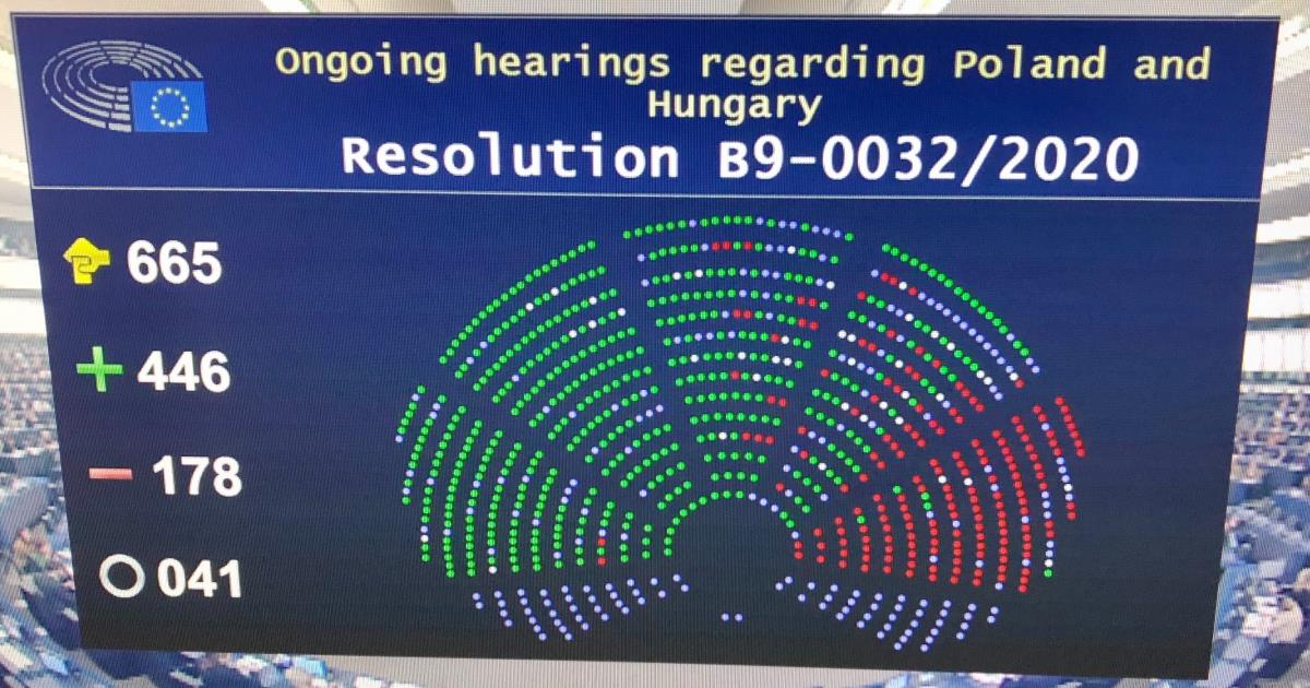 Megszavazta az Európai Parlament a magyar jogállamisággal kapcsolatos fenntartásokat