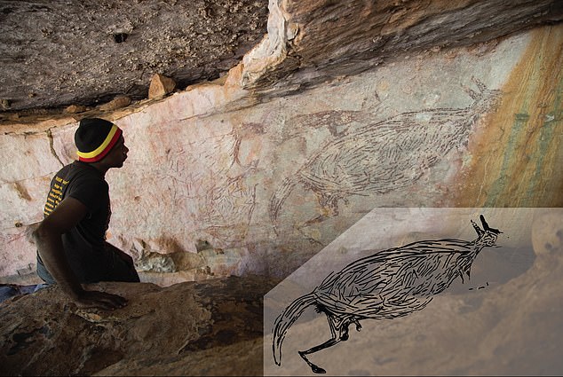 17 ezer éves kengurut rajzoltak egy barlang falára
