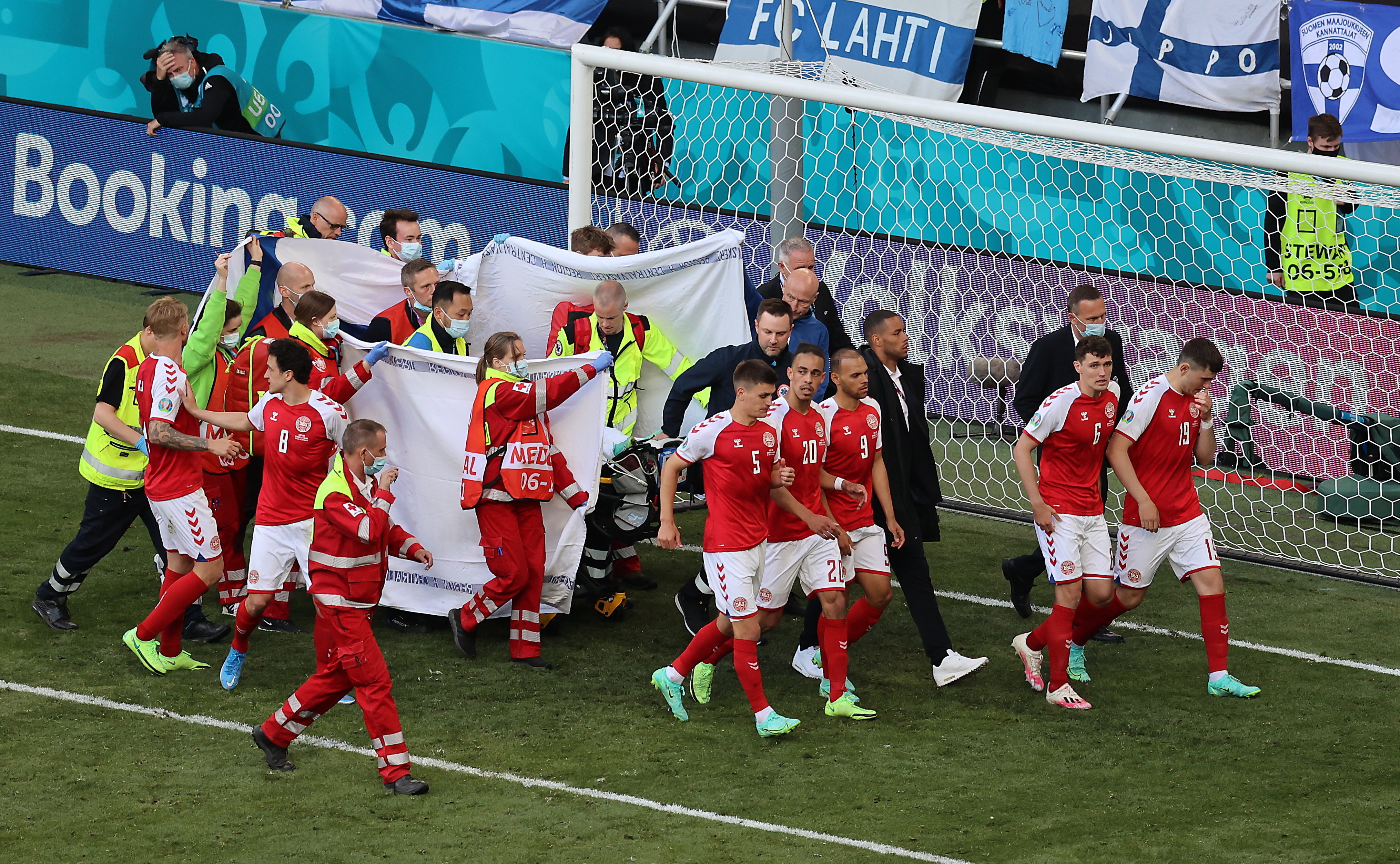 Újra kellett éleszteni az egyik dán játékost a Dánia-Finnország meccsen