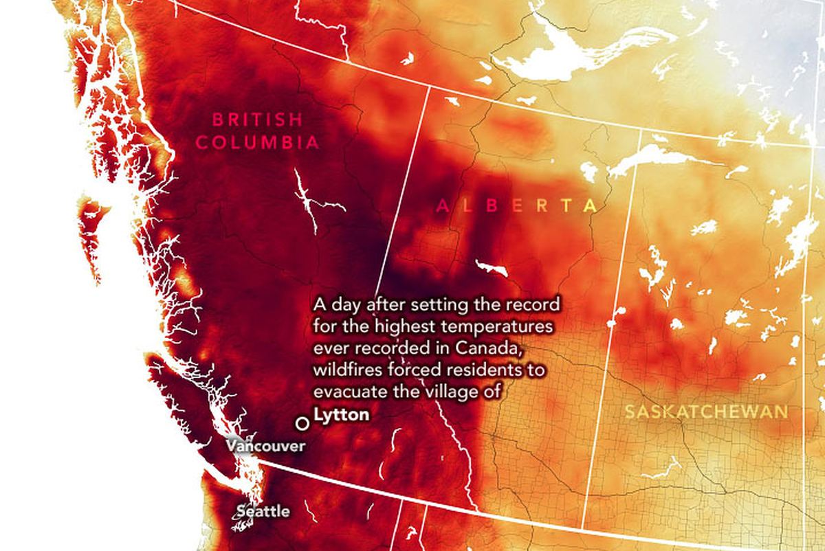 Majdnem teljesen megsemmisült a kanadai kisváros, ahol háromszor is rekordhőmérsékletet mértek